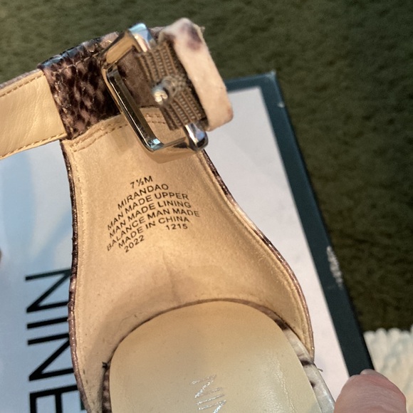 Nine West Miranda python wedge sandals - Picture 2 of 7